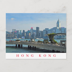 Cartão Postal Cartaz de exibição do perfil de Hong Kong