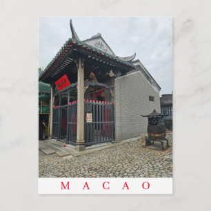 Cartão Postal Cartaz de exibição do templo Macau