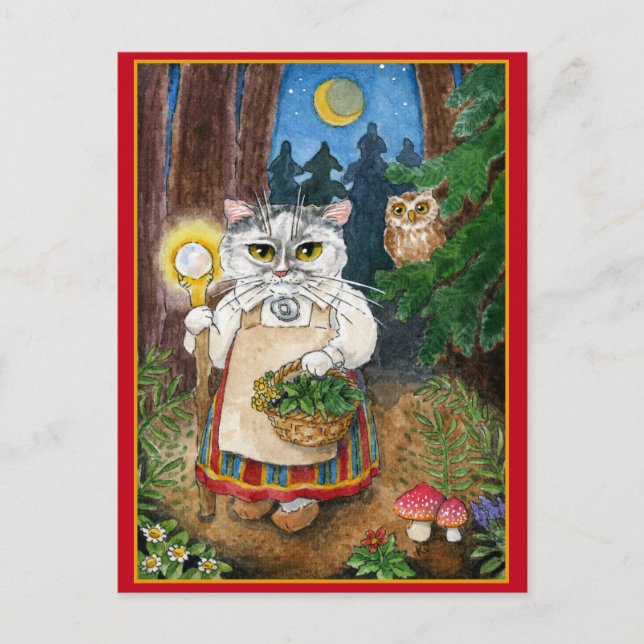 Cartão Postal Cartaz de fantasia de bruxas bonitas (Frente)