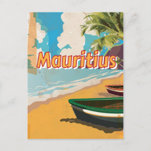 Cartão Postal Cartaz de férias antigo da Maurícia