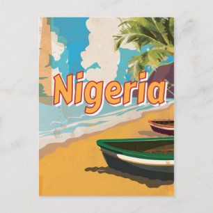 Cartão Postal Cartaz de férias antigo da Nigéria