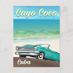 Cartão Postal Cartaz de férias cubanas em Cayo Coco