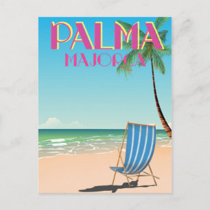 Cartão Postal Cartaz de férias de praia em Palma Maiorca
