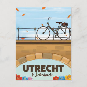 Cartão Postal Cartaz de férias de Utrecht Holanda.