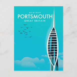 Cartão Postal cartaz de férias Great British em Portsmouth