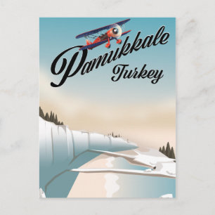 Cartão Postal Cartaz de férias Pamukkale Turquia.