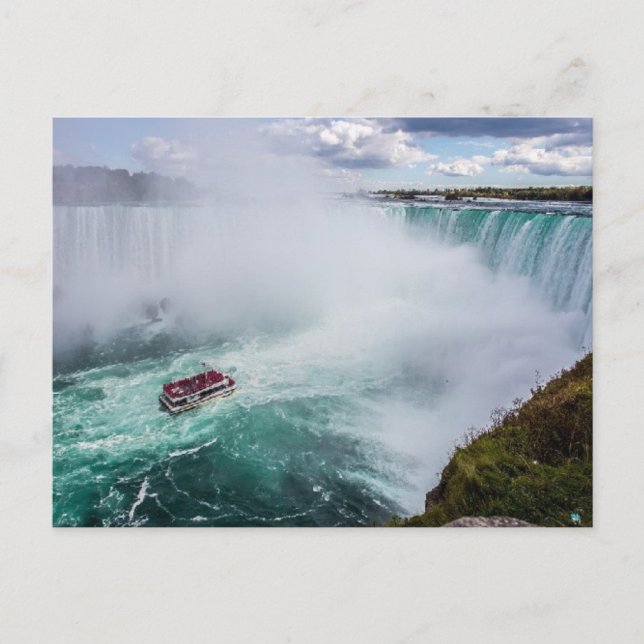 Cartão Postal Cartaz de ferradura cai nas cataratas de Niagara (Frente)