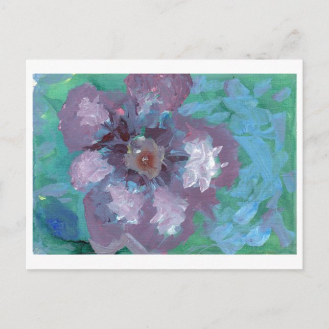 Cartão Postal Cartaz de flor roxo muito grande (Frente)