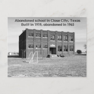 Cartão Postal Cartaz de Foto da Escola Abandonada no Texas