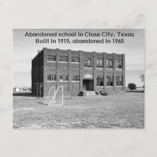 Cartão Postal Cartaz de Foto da Escola Abandonada no Texas