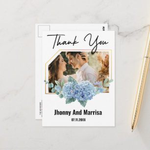 Cartão Postal Cartaz de Foto de Casamento de Script Moderno