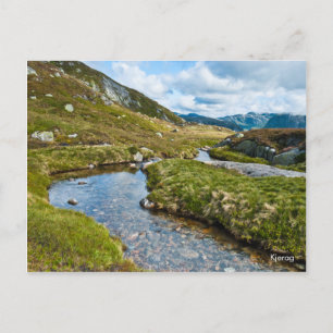 Cartão Postal Cartaz de foto do Brook Mountain. Noruega