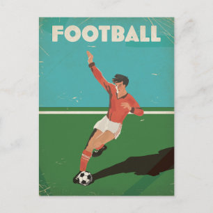 Cartão Postal Cartaz de Futebol Antigo