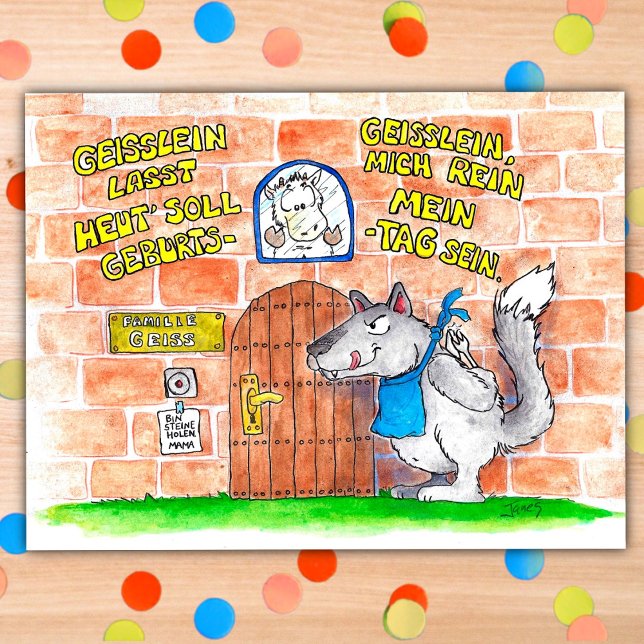 Cartão Postal Cartaz de Geisslein Birthday por Nicole Janes (Criador carregado)