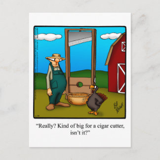 Cartão Postal Cartaz de humor de Ação de Graças Engraçado
