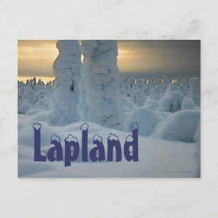 Cartão Postal Cartaz de inverno do Ártico da Lapónia