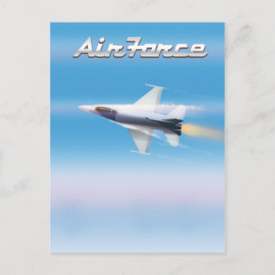 Cartão Postal Cartaz de Jato da Força Aérea