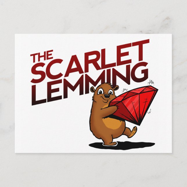 Cartão Postal Cartaz de Limpeza do Escarlate (com título) (Frente)