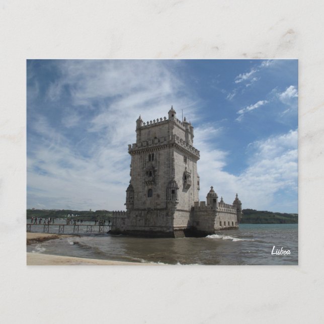 Cartão Postal Cartaz de Lisboa - Torre de Belem (Frente)