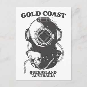 Cartão Postal Cartaz de mergulho Gold Coast Queensland Austrália
