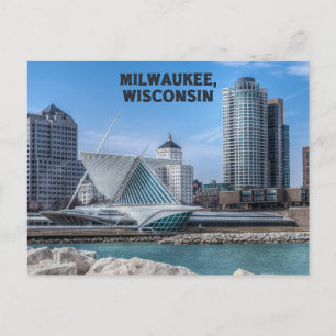 Cartão Postal Cartaz de Milwaukee Wisconsin no lago Michigan