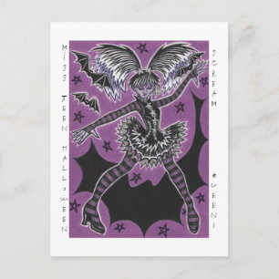 Cartão Postal Cartaz de Miss Teen Halloween