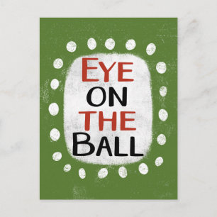 Cartão Postal Cartaz De Olho Na Bola