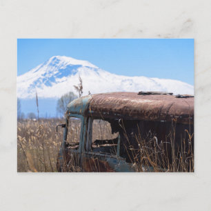 Cartão Postal Cartaz de ônibus enferrujado em Ararat
