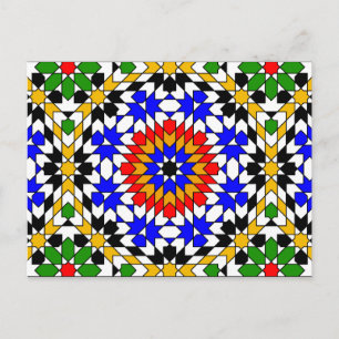 Cartão Postal Cartaz de padrões geométricos islâmicos