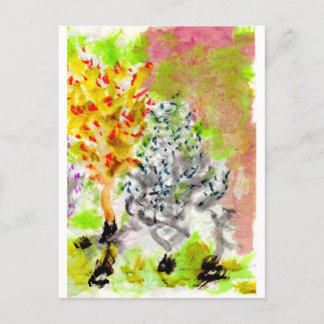 Cartão Postal Cartaz de paisagens coloridas de água