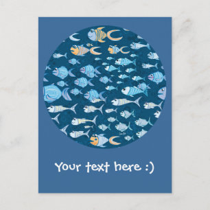 Cartão Postal Cartaz de Peixe Demasiado