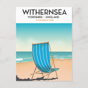 Cartão Postal Cartaz de praia de Withernsea, Yorkshire, impressã