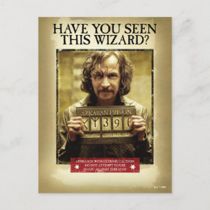 Cartão Postal Cartaz de Procurado de Sirius Black