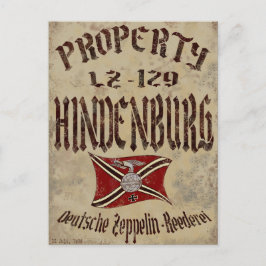 Cartão Postal Cartaz de Propriedade em Dificuldade de Hindenburg