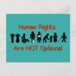 Cartão Postal Cartaz de protesto contra a igualdade de direitos