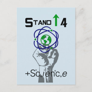 Cartão Postal Cartaz de Protesto em Marcha de Ciência