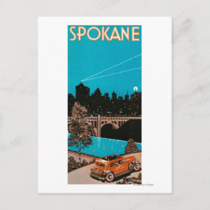 Cartão Postal Cartaz de Publicidade de Spokane #1Spokane, WA