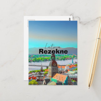 Cartão Postal cartaz de Rēzekne, arte de parede de Rēzekne, impr