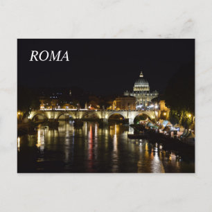 Cartão Postal Cartaz de Roma à noite