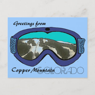 Cartão Postal Cartaz de saudação da Goggle de Neve do Copper Mtn