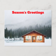 Cartaz de saudações da temporada no cartão-postal 