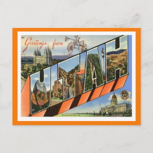 Cartão Postal Cartaz De Saudações De Utah Dos Estados Unidos