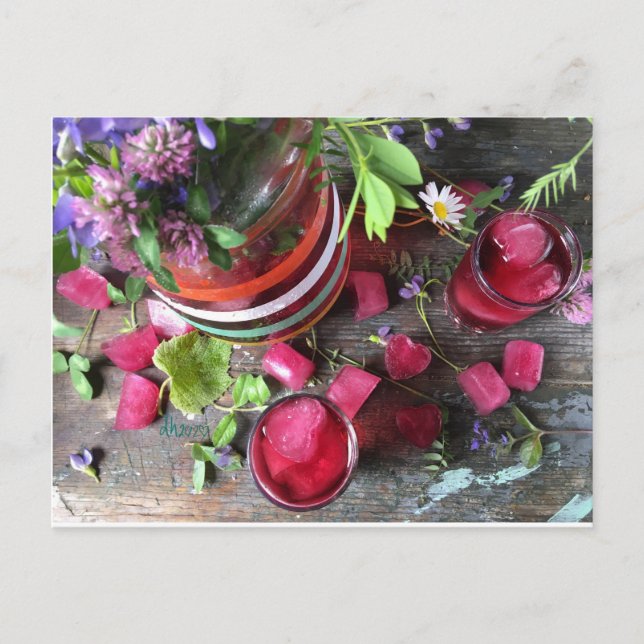 Cartão Postal Cartaz de suco de verão de Diane Heller 2020 (Frente)