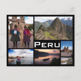 Cartão Postal Cartaz de texto preto para colagem de imagens múlt