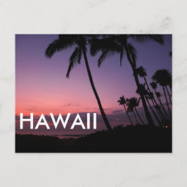 Cartão Postal Cartaz de texto púrpura tropical do Havaí