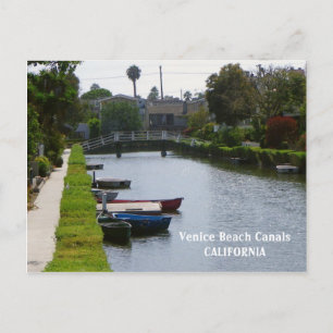 Cartão Postal Cartaz de Venice Beach Canals!