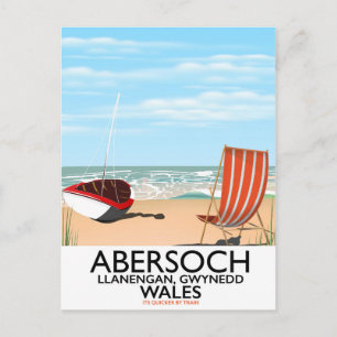 Cartão Postal Cartaz de viagem Abersoch Llanengan em Gwynedd, Pa