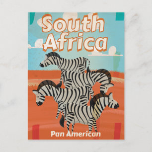 Cartão Postal Cartaz de Viagem Antigo da África do Sul