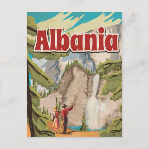 Cartão Postal Cartaz de Viagem Antigo da Albânia