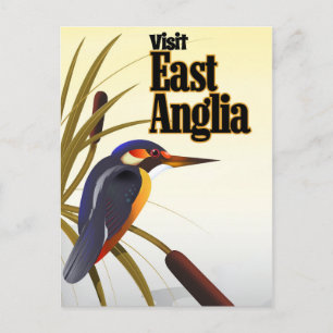 Cartão Postal Cartaz de viagem antigo da Ânglia Oriental